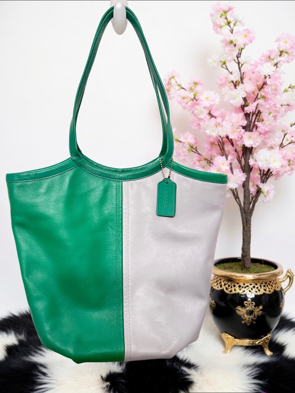 COACH BEA COLOR BLOCK TOTE NWOT